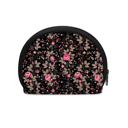 Pink Floral Flower Pattern Print Coin Purse