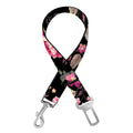 Pink Floral Flower Pattern Print Dog Seat Belt