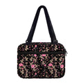 Pink Floral Flower Pattern Print Double Strap Bible Bag