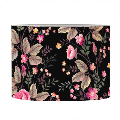 Pink Floral Flower Pattern Print Drum Lamp Shade