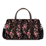 Pink Floral Flower Pattern Print Duffle Bag