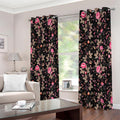 Pink Floral Flower Pattern Print Extra Wide Grommet Curtains