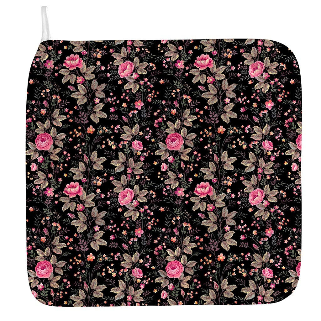 Pink Floral Flower Pattern Print Hand Towel