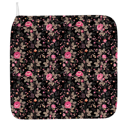 Pink Floral Flower Pattern Print Hand Towel