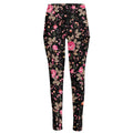 Pink Floral Flower Pattern Print High-Waisted Pocket Leggings