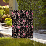 Pink Floral Flower Pattern Print House Flag