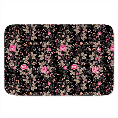 Pink Floral Flower Pattern Print Indoor Door Mat