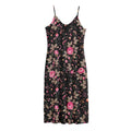 Pink Floral Flower Pattern Print Jersey Midi Cami Dress