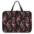 Pink Floral Flower Pattern Print Laptop Sleeve With Handle
