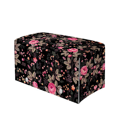 Pink Floral Flower Pattern Print Leather Tissue Box Cover
