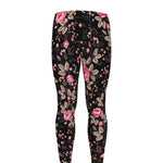 Pink Floral Flower Pattern Print Men's leggings