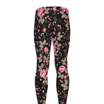 Pink Floral Flower Pattern Print Men's leggings