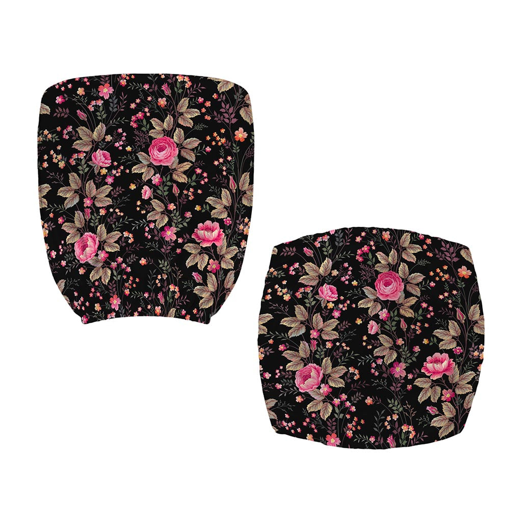 Pink Floral Flower Pattern Print Office Chair Cover