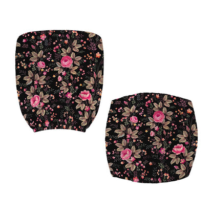 Pink Floral Flower Pattern Print Office Chair Cover