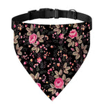Pink Floral Flower Pattern Print Over The Collar Dog Bandana