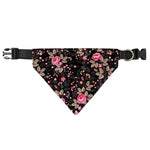 Pink Floral Flower Pattern Print Over The Collar Dog Bandana