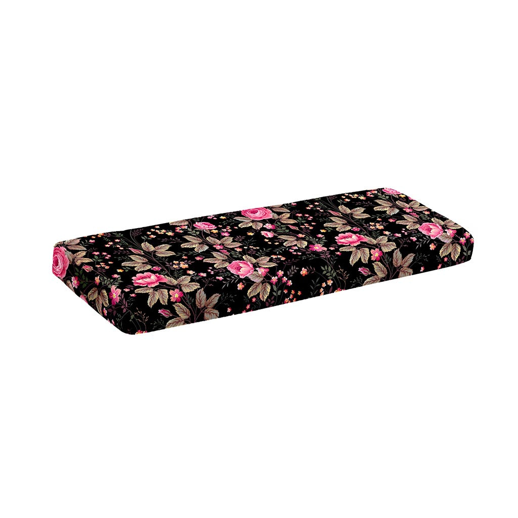 Pink Floral Flower Pattern Print Piano Keyboard Cover