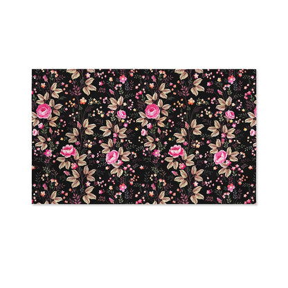 Pink Floral Flower Pattern Print Polyester Flag