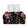 Pink Floral Flower Pattern Print Rectangle Tissue Box Cover