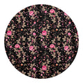 Pink Floral Flower Pattern Print Round Blanket