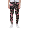 Pink Floral Flower Pattern Print Joggers