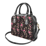 Pink Floral Flower Pattern Print Shoulder Handbag