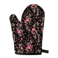 Pink Floral Flower Pattern Print Single Oven Mitt
