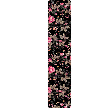 Pink Floral Flower Pattern Print Table Runner