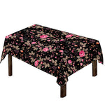 Pink Floral Flower Pattern Print Tablecloth
