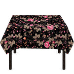Pink Floral Flower Pattern Print Tablecloth