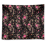 Pink Floral Flower Pattern Print Tapestry