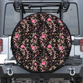 Pink Floral Flower Pattern Print Tire Cover