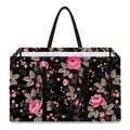 Pink Floral Flower Pattern Print Utility Tote Bag