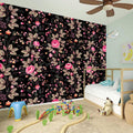 Pink Floral Flower Pattern Print Wall Sticker