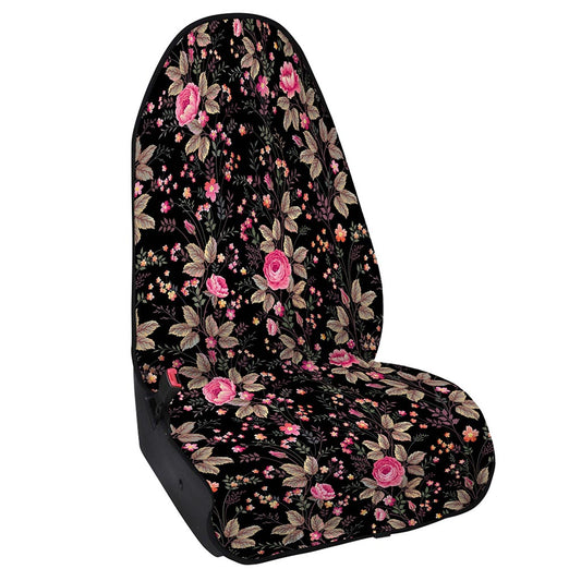 Pink Floral Flower Pattern Print Waterproof Car Seat Cover