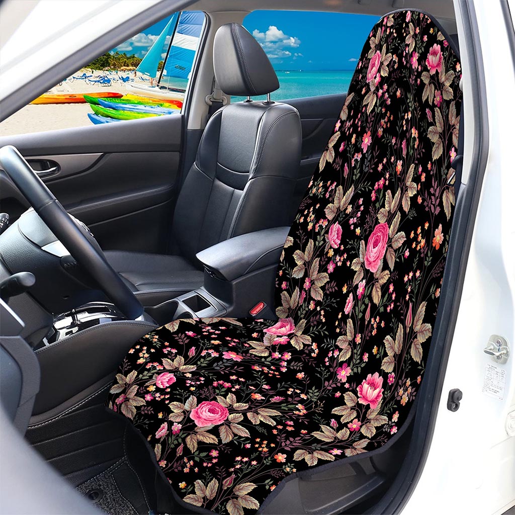 Pink Floral Flower Pattern Print Waterproof Car Seat Cover