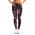 Pink Floral Flower Pattern Print Women's Leggings