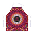 Pink Flower Kaleidoscope Print Adjustable Apron