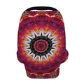 Pink Flower Kaleidoscope Print Baby Seat Cover
