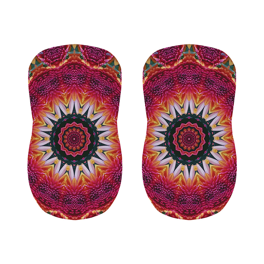 Pink Flower Kaleidoscope Print Bar Stool Covers