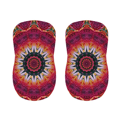 Pink Flower Kaleidoscope Print Bar Stool Covers