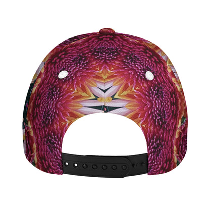 Pink Flower Kaleidoscope Print Baseball Cap