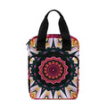 Pink Flower Kaleidoscope Print Bible Tote Bag