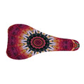 Pink Flower Kaleidoscope Print Bicycle Seat Cover