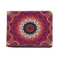 Pink Flower Kaleidoscope Print Bifold Wallet