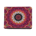 Pink Flower Kaleidoscope Print Bifold Wallet
