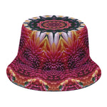 Pink Flower Kaleidoscope Print Bucket Hat