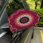 Pink Flower Kaleidoscope Print Car Side Mirror Covers