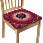 Pink Flower Kaleidoscope Print Chair Cushion Cover