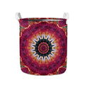 Pink Flower Kaleidoscope Print Collapsible Laundry Basket